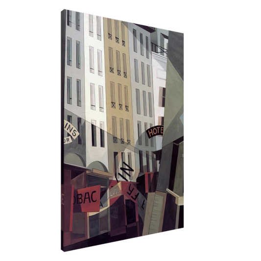 Charles Demuth - Rue du Singe Qui Peche - 1921 Canvas - 20x30 cm / 8x12 inches-canvas