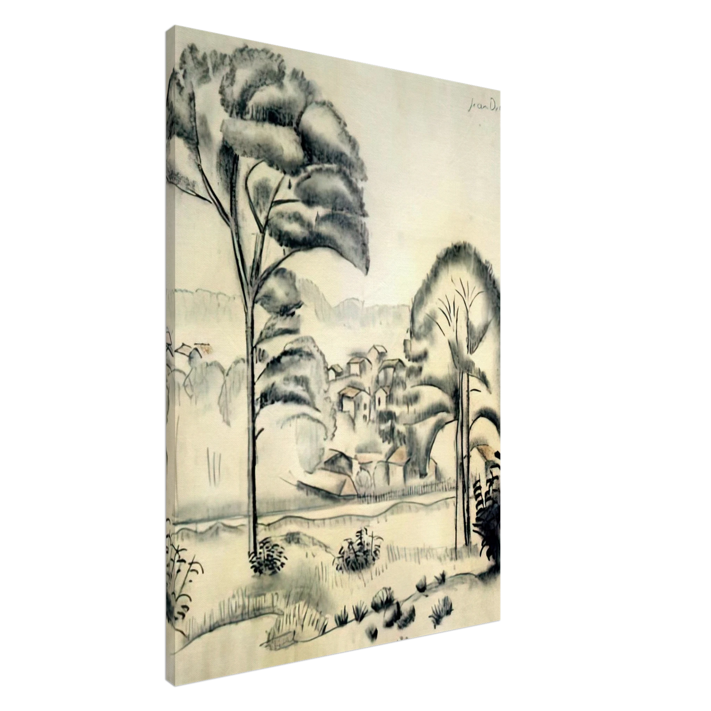 Jean Dubuffet - LANDSCAPE OF ALGERIA Canvas - 20x30 cm / 8x12 inches-canvas