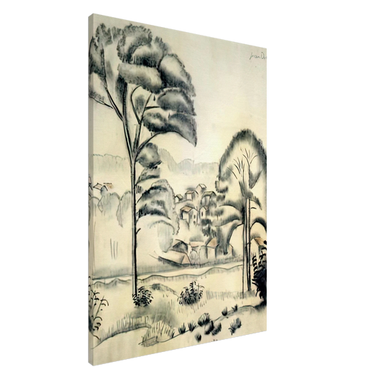 Jean Dubuffet - LANDSCAPE OF ALGERIA Canvas - 20x30 cm / 8x12 inches-canvas