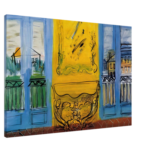 Raoul Dufy - CONSOLE WITH TWO WINDOWS 1948 Canvas - 20x30 cm / 8x12 inches-canvas