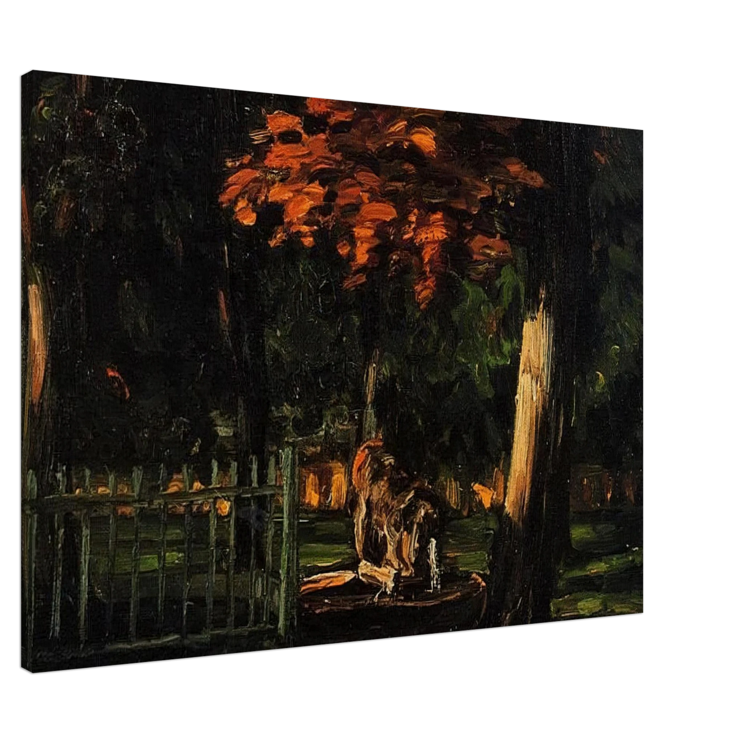 Paul Cezanne - The Lion and the Basin at Jas de Bouffan Canvas - 20x30 cm / 8x12 inches-canvas