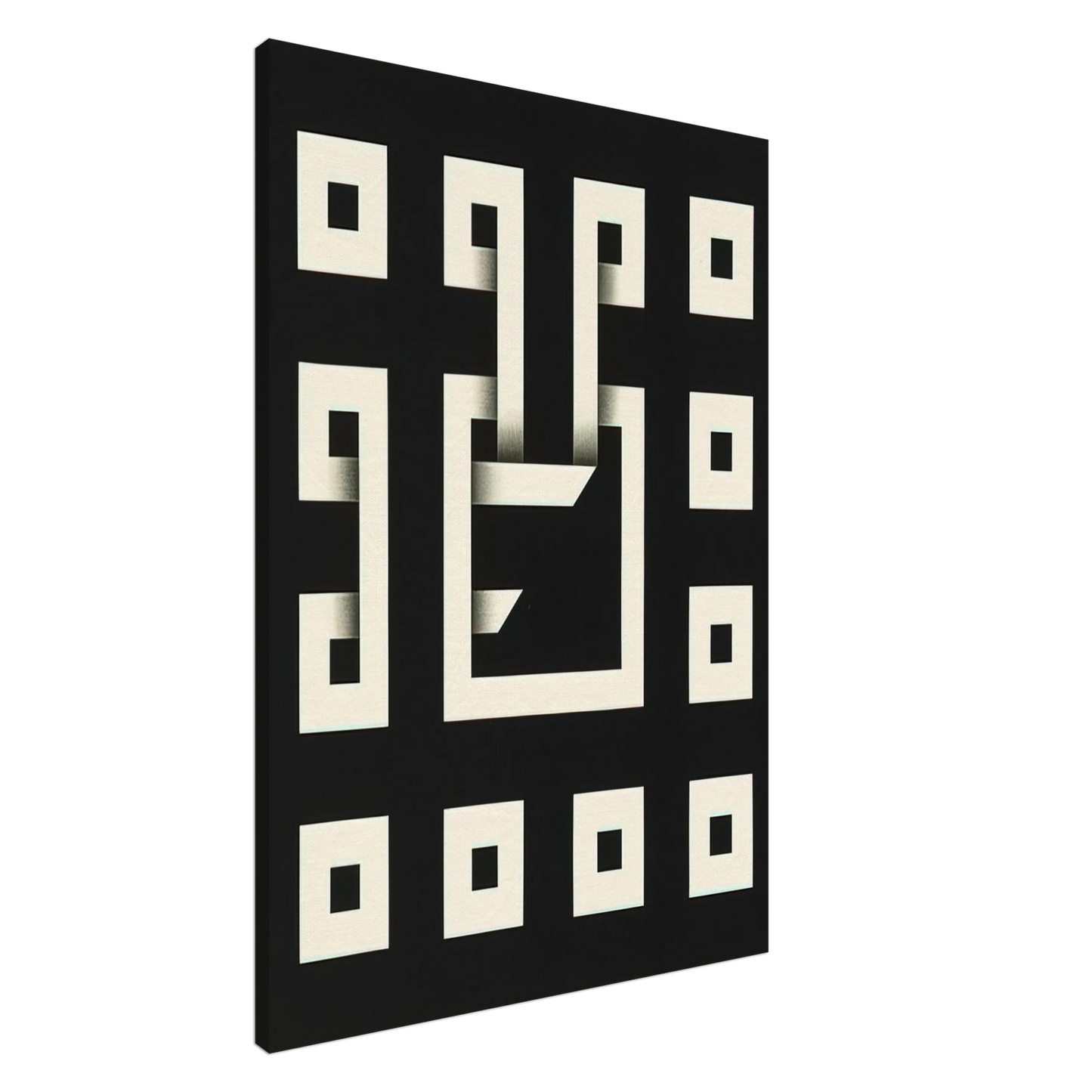 Omar Rayo - Clandestine Game XI - 1968 Canvas - 20x30 cm / 8x12 inches-canvas