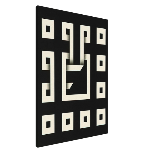 Omar Rayo - Clandestine Game XI - 1968 Canvas - 20x30 cm / 8x12 inches-canvas