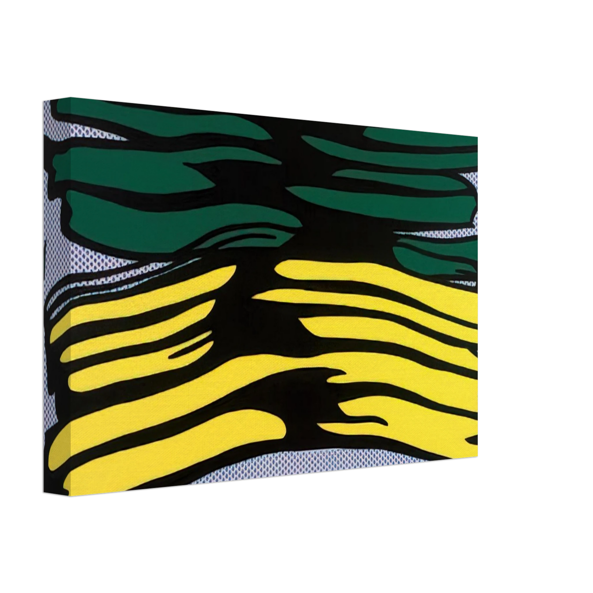 Roy Lichtenstein - YELLOW AND GREEN BRUSHSTROKES 1966 0 Canvas - 40x60 cm / 16x24 inches-canvas