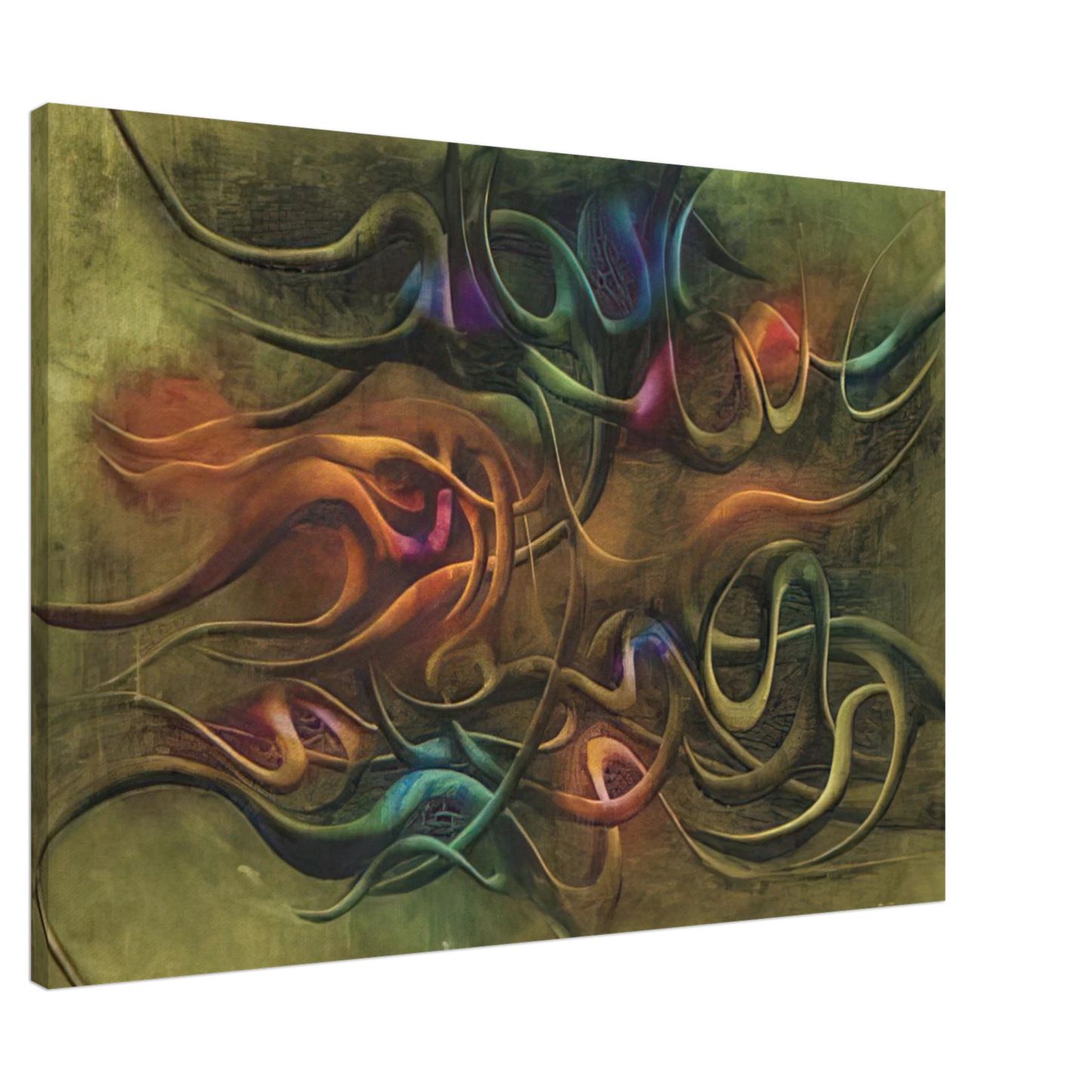 Simon Hantai - Peinture - Surrealism Canvas - 20x30 cm / 8x12 inches-canvas