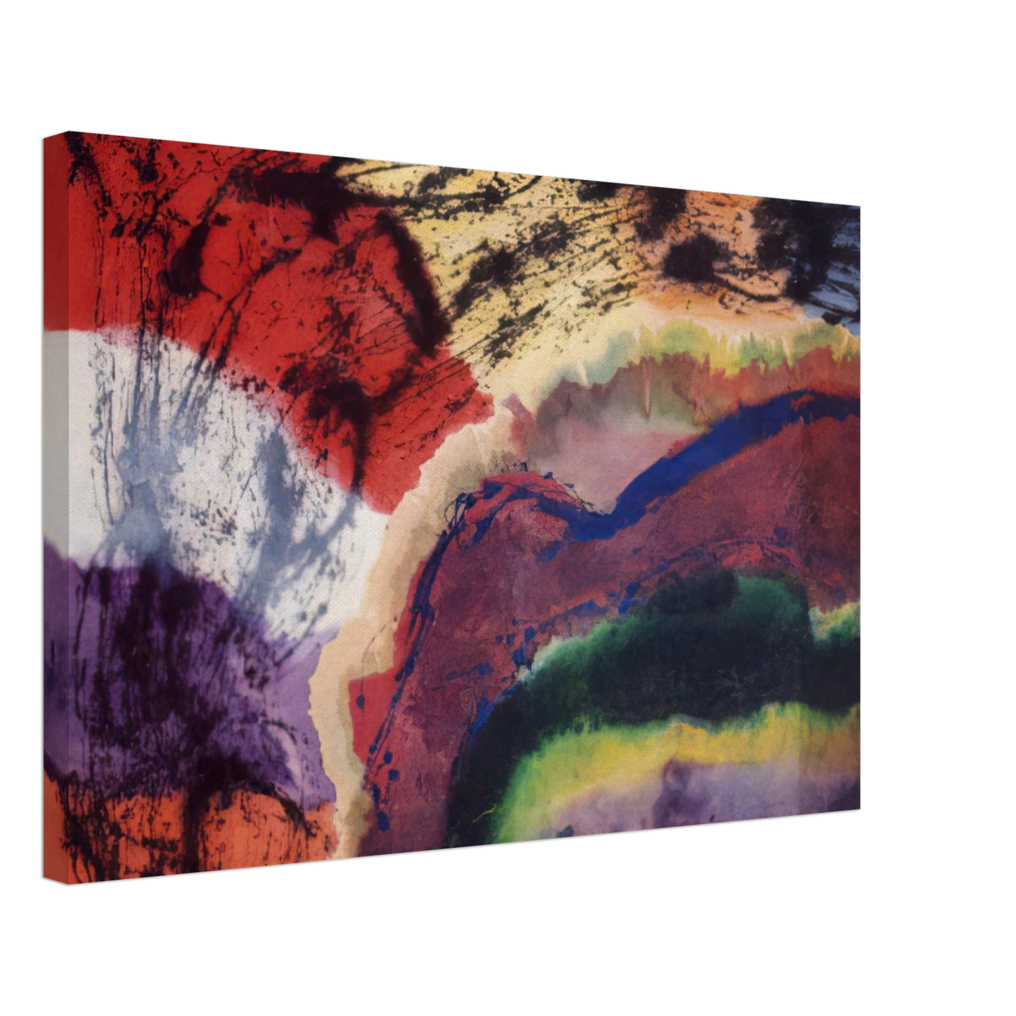 Ronnie Landfield - The Storm from Denver to the Bronx - 1970 Canvas - 40x60 cm / 16x24 inches-canvas