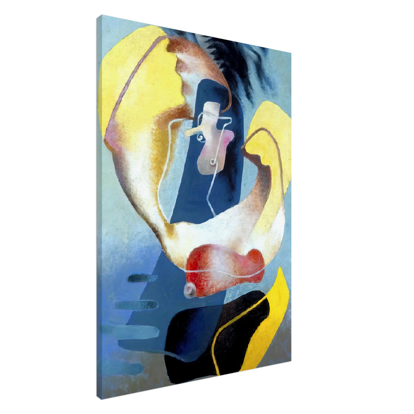 Enrico Prampolini - THE FIGURE IN SPACE 1937 Canvas - 20x30 cm / 8x12 inches-canvas