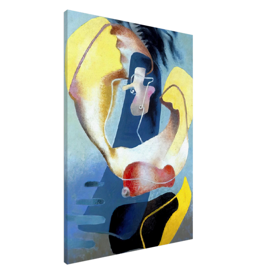 Enrico Prampolini - THE FIGURE IN SPACE 1937 Canvas - 20x30 cm / 8x12 inches-canvas