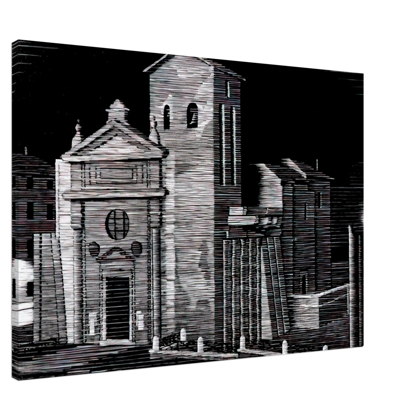 MC Escher - NOCTURNAL ROME Canvas - 20x30 cm / 8x12 inches-canvas