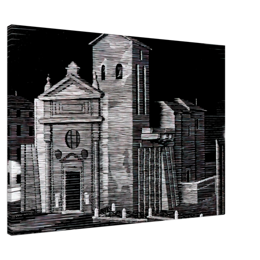 MC Escher - NOCTURNAL ROME Canvas - 20x30 cm / 8x12 inches-canvas