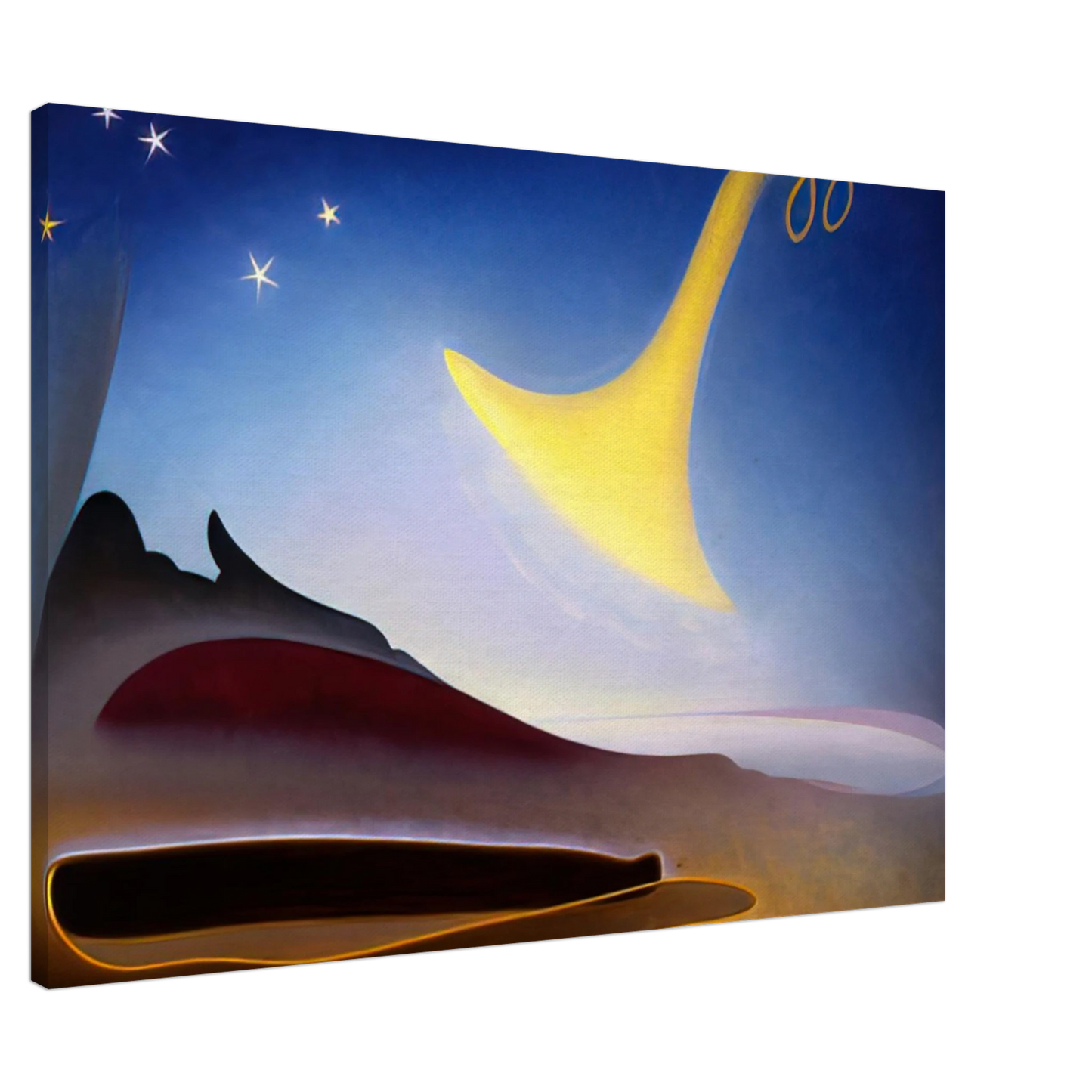 Agnes Lawrence Pelton - Awakening Memory of Father - 1943 Canvas - 20x30 cm / 8x12 inches-canvas