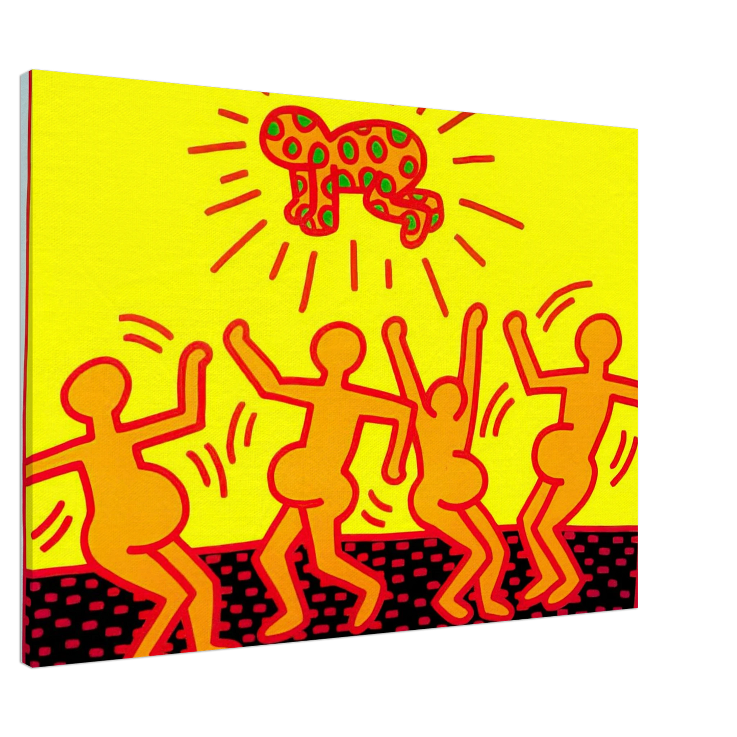 Keith Haring - UNTITLED 1983 1 Canvas - 20x30 cm / 8x12 inches-canvas