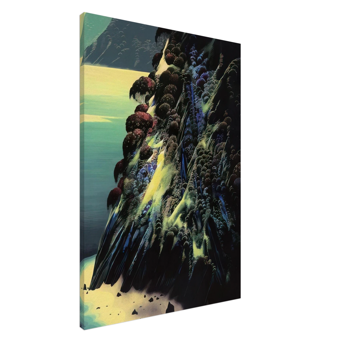 Eyvind Earle - Big Sur Poem Canvas - 20x30 cm / 8x12 inches-canvas