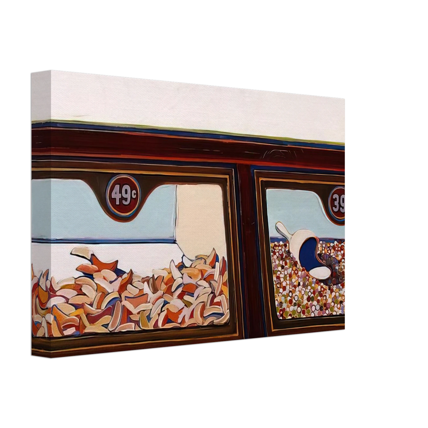 Wayne Thiebaud - Candy Counter - 1963 Canvas - 70x100 cm / 28x40 inches-canvas