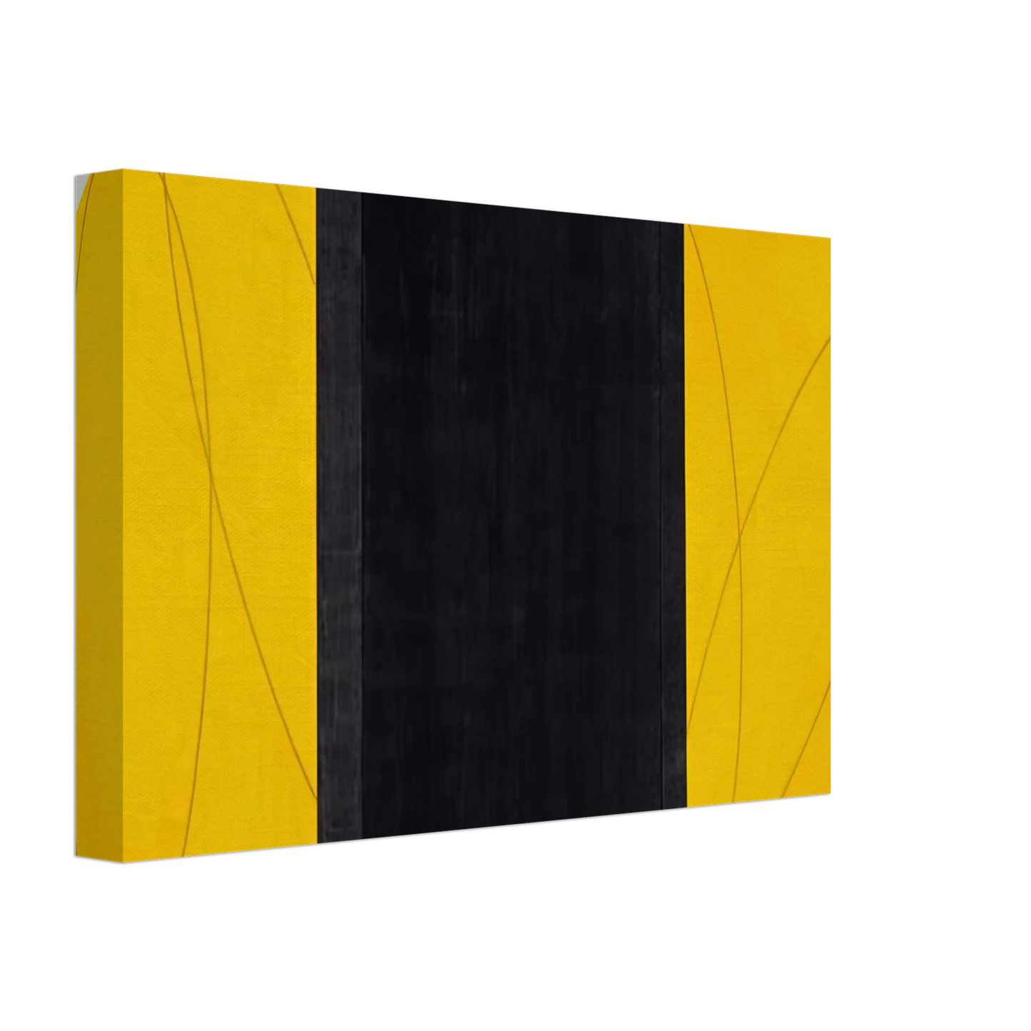 Robert Mangold - ELLOW BLACK ZONE PAINTING IV 1996 Canvas - 70x100 cm / 28x40 inches-canvas