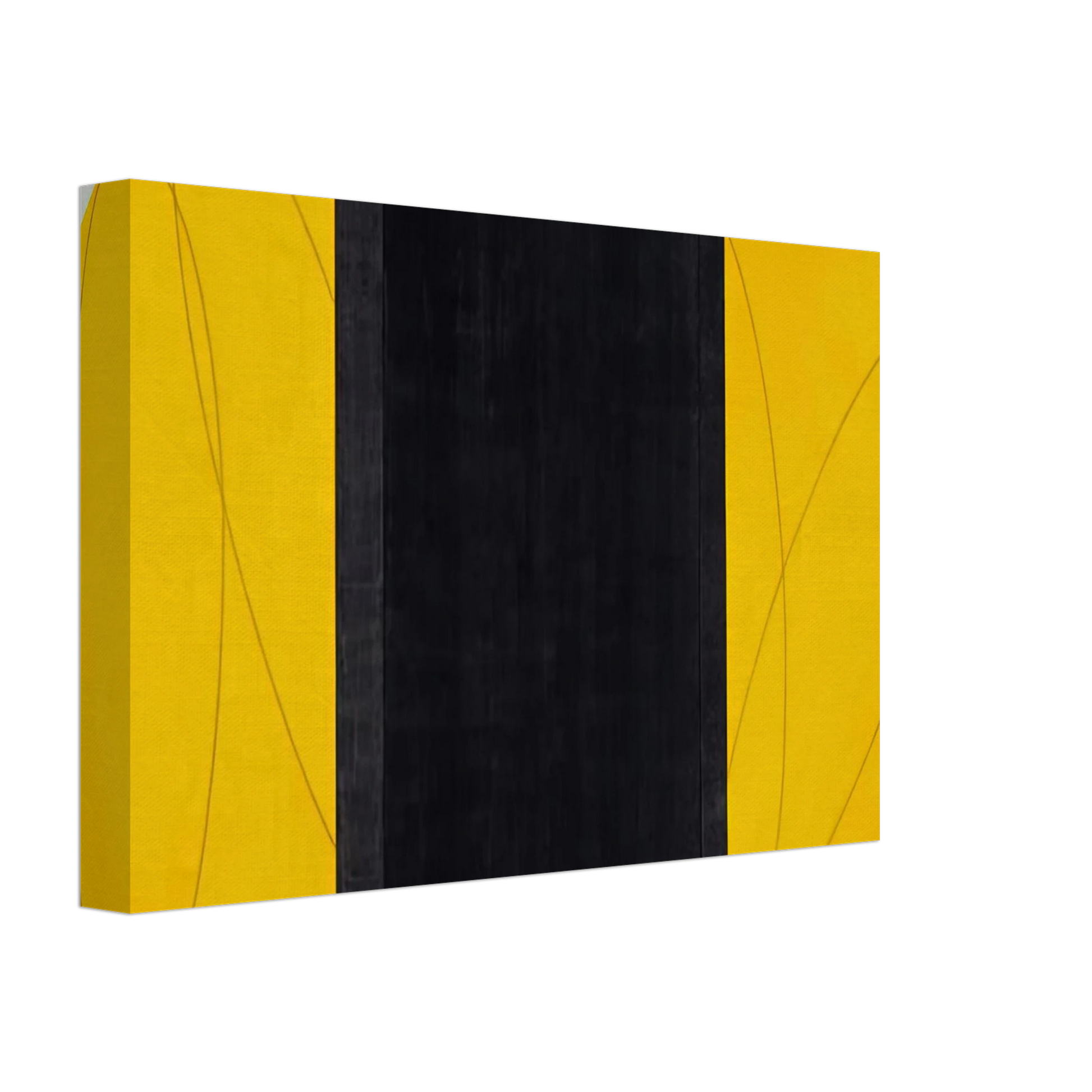 Robert Mangold - ELLOW BLACK ZONE PAINTING IV 1996 Canvas - 70x100 cm / 28x40 inches-canvas