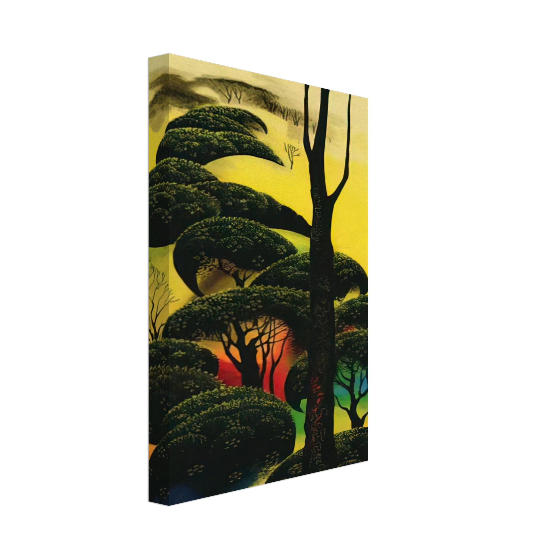 Eyvind Earle - Climbing Oaks Canvas - 70x100 cm / 28x40 inches-canvas