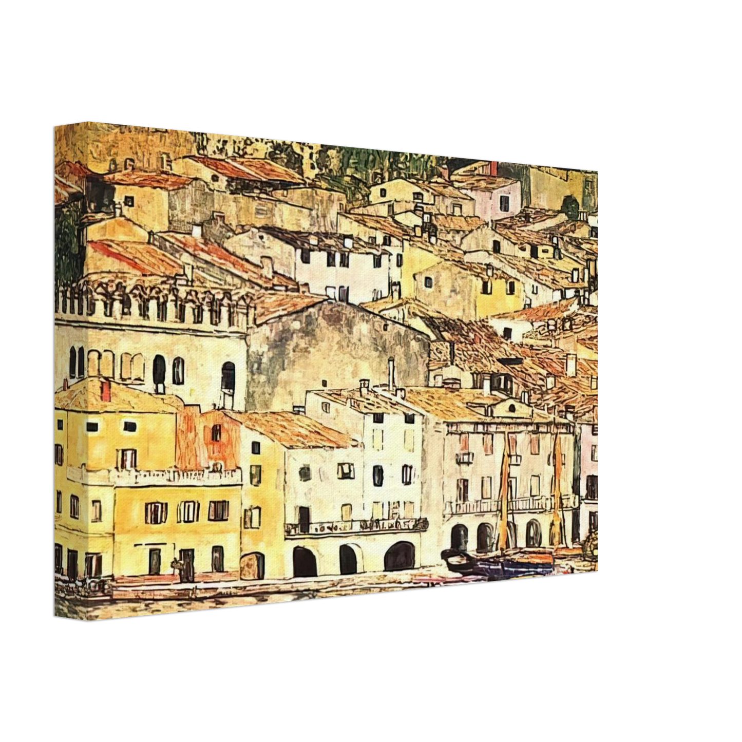 Gustav Klimt - MALCESINE ON LAKE GARDA Canvas - 40x60 cm / 16x24 inches-canvas