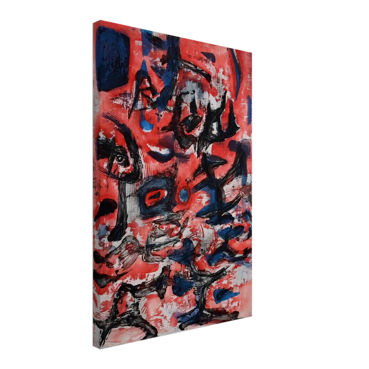 Zao Wou-Ki - SIGNES EN MOUVEMENT 1957 Canvas - 70x100 cm / 28x40 inches-canvas