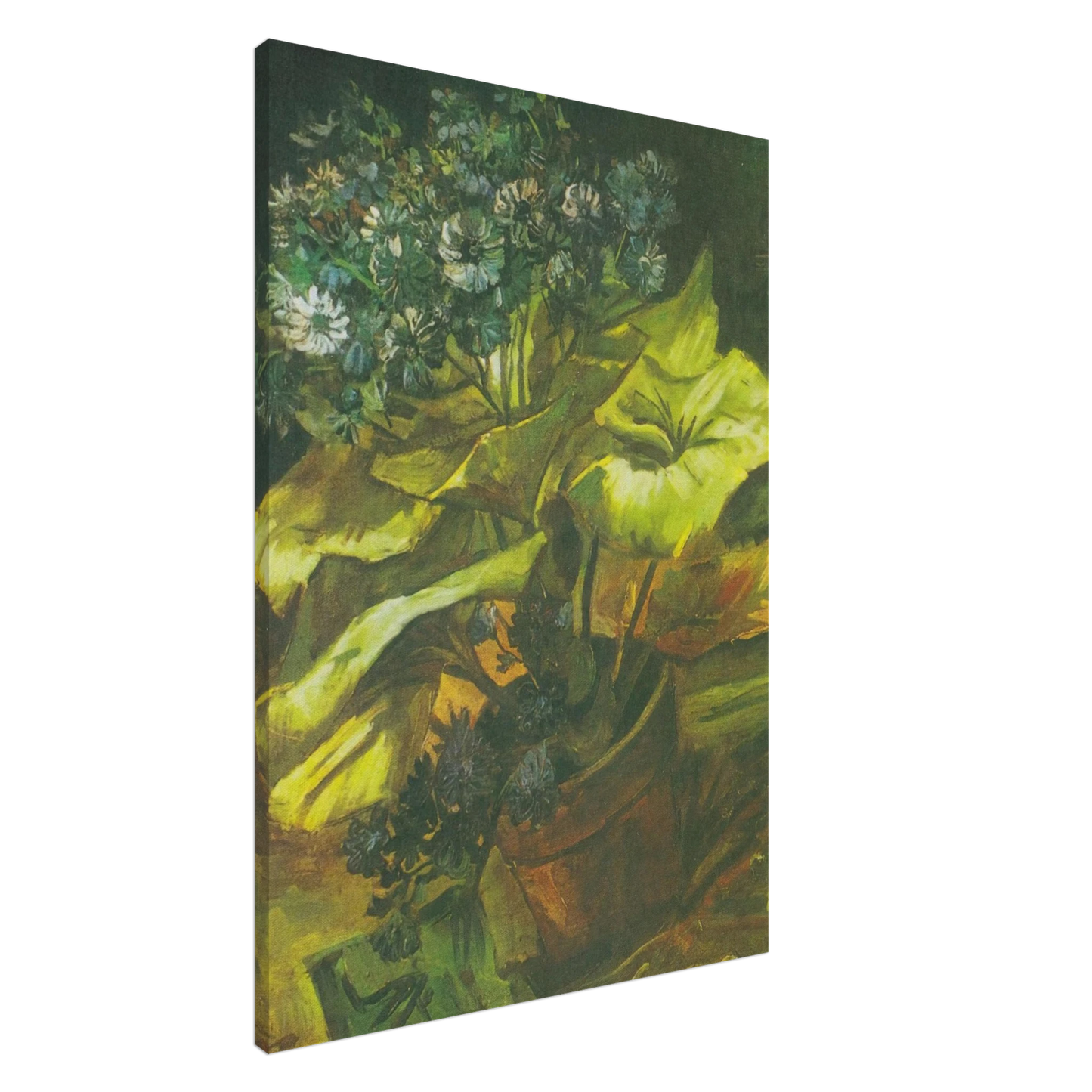 Vincent van Gogh - Flower Pot with Asters Canvas - 20x30 cm / 8x12 inches-canvas