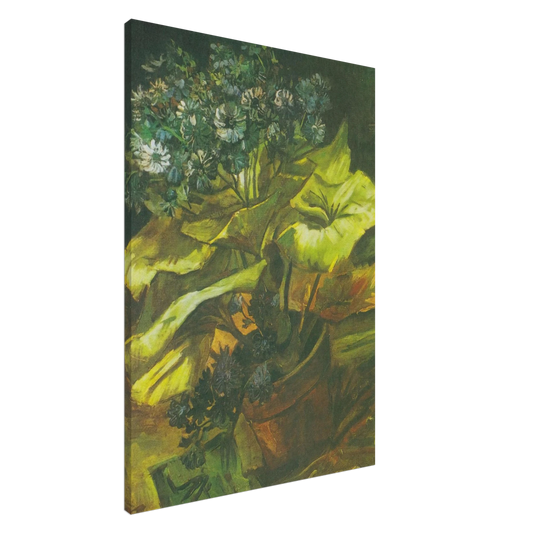 Vincent van Gogh - Flower Pot with Asters Canvas - 20x30 cm / 8x12 inches-canvas