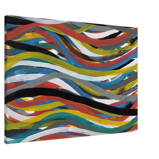 Sol LeWitt - Untitled Ribbons Canvas - 20x30 cm / 8x12 inches-canvas