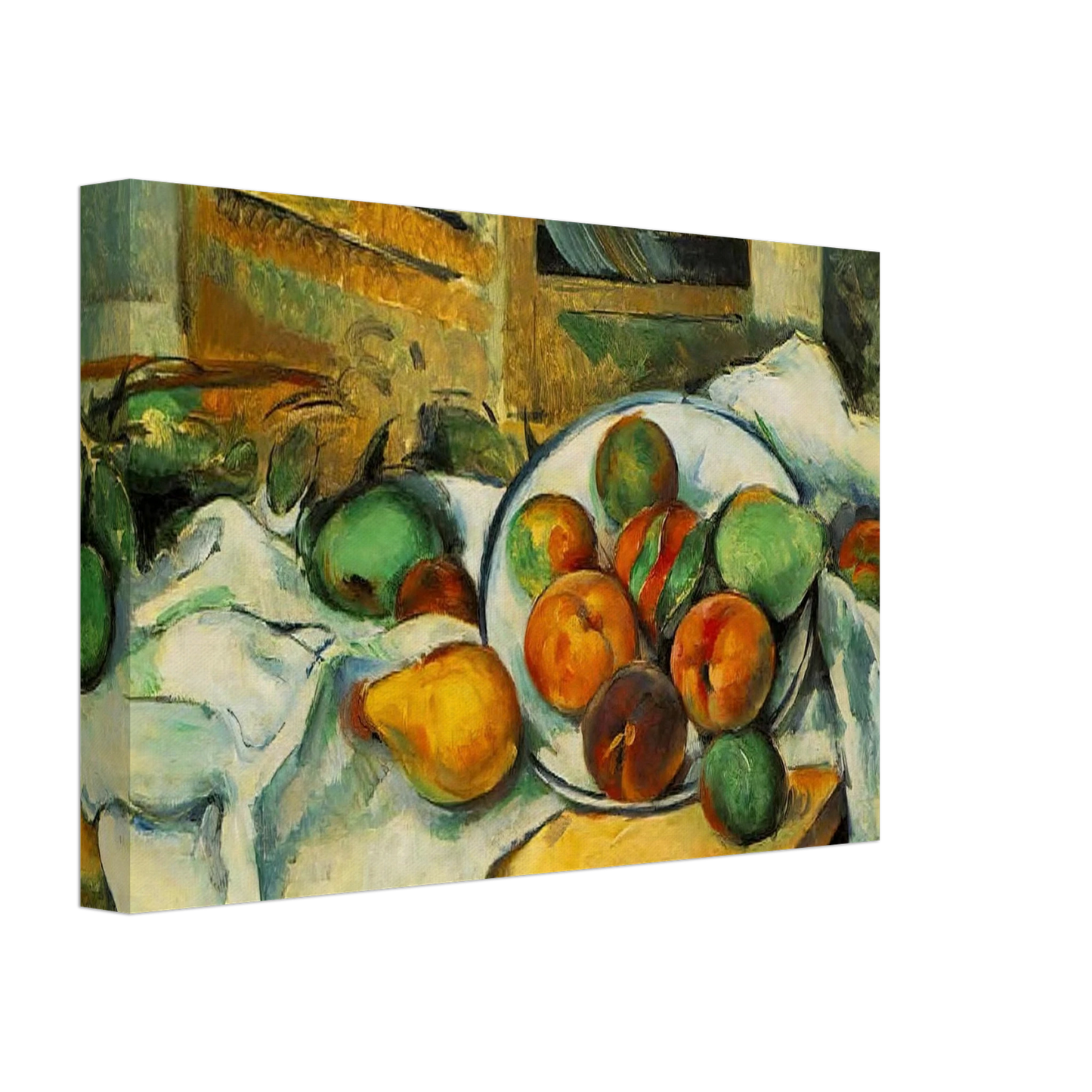 Paul Cezanne - Table, Napkin and Fruit Canvas - 70x100 cm / 28x40 inches-canvas
