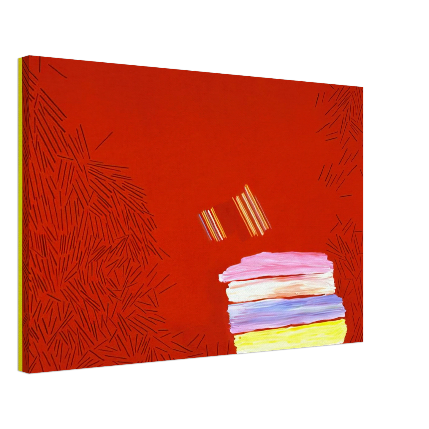 Ronnie Landfield - Saint Augustine - 1968 Canvas - 40x60 cm / 16x24 inches-canvas