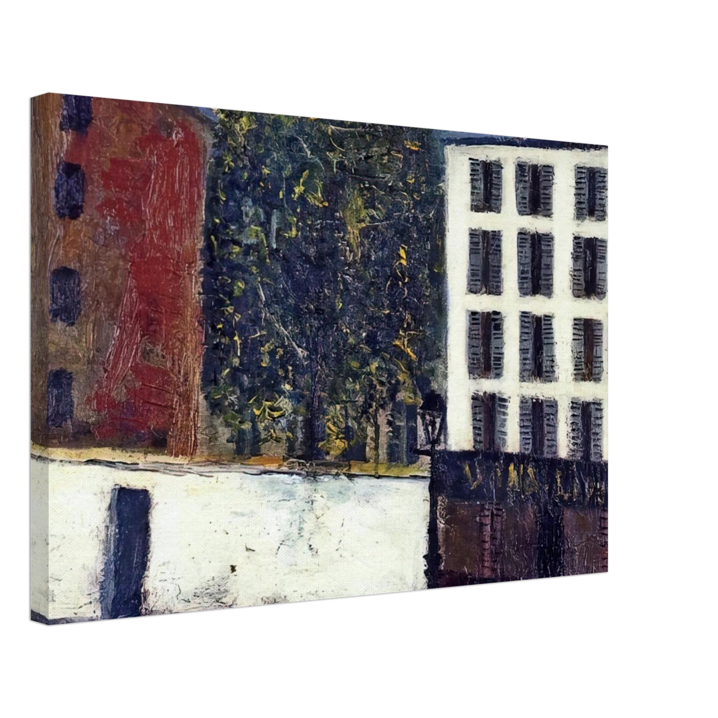 Maurice Utrillo - MONTMARTRE STREET Canvas - 40x60 cm / 16x24 inches-canvas