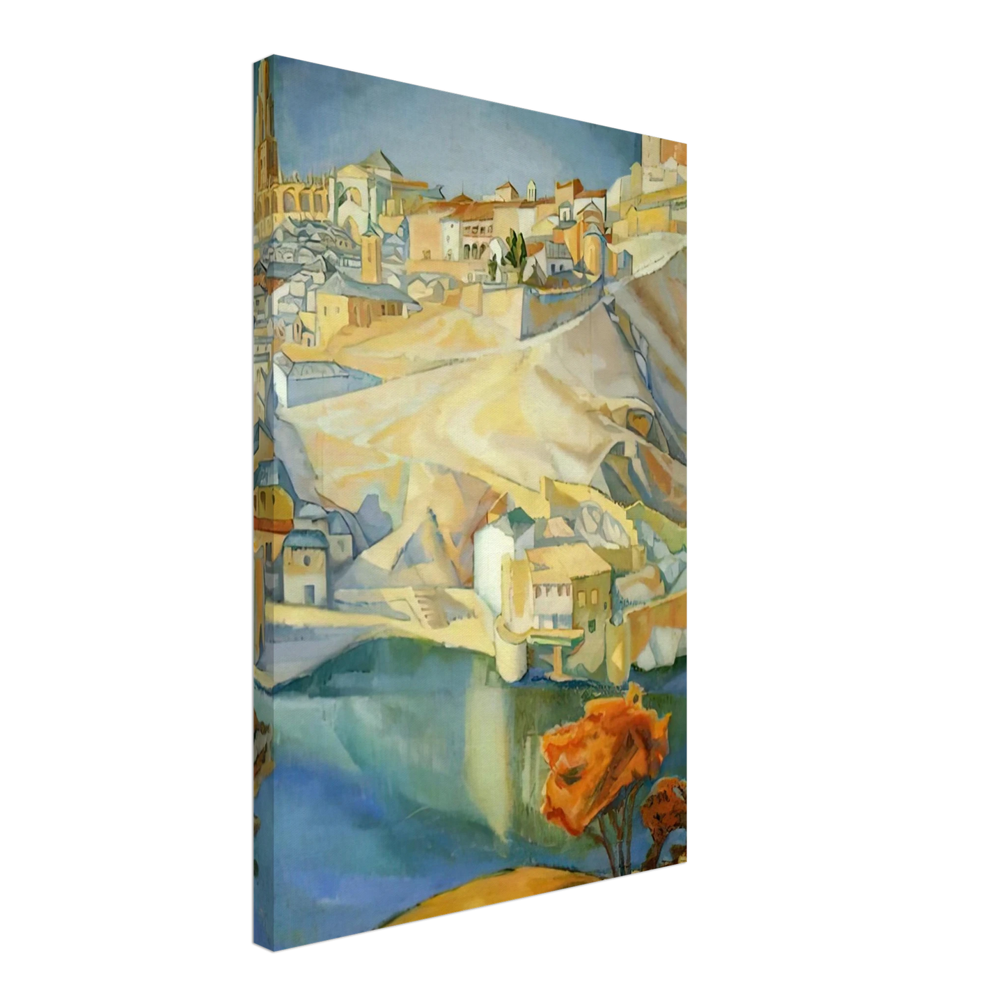 Diego Rivera - VIEW OF TOLEDO 1912 Canvas - 40x60 cm / 16x24 inches-canvas