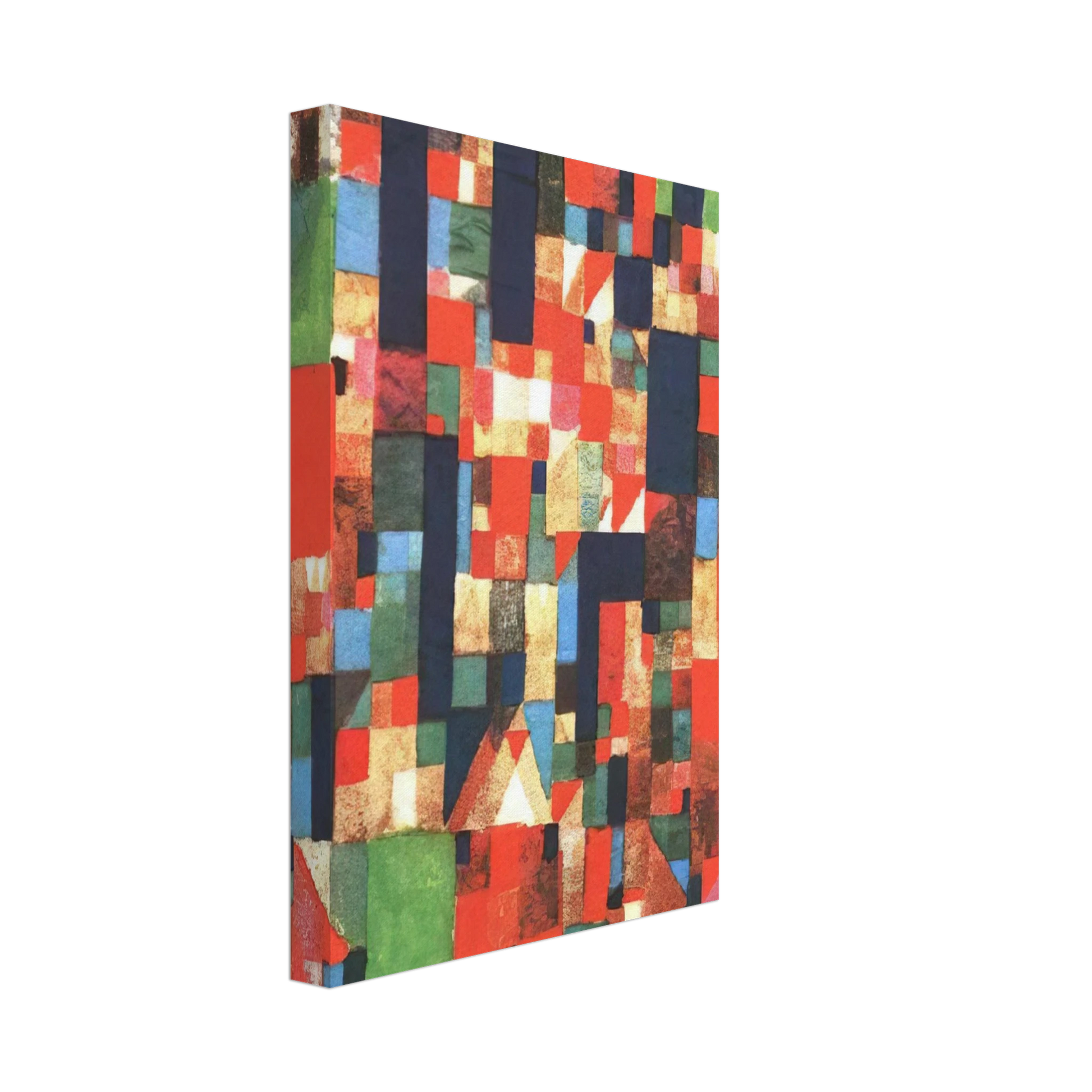 Paul Klee - CITY PICTURE WITH RED AND GREEN ACCENTS 1921 Canvas - 40x60 cm / 16x24 inches-canvas