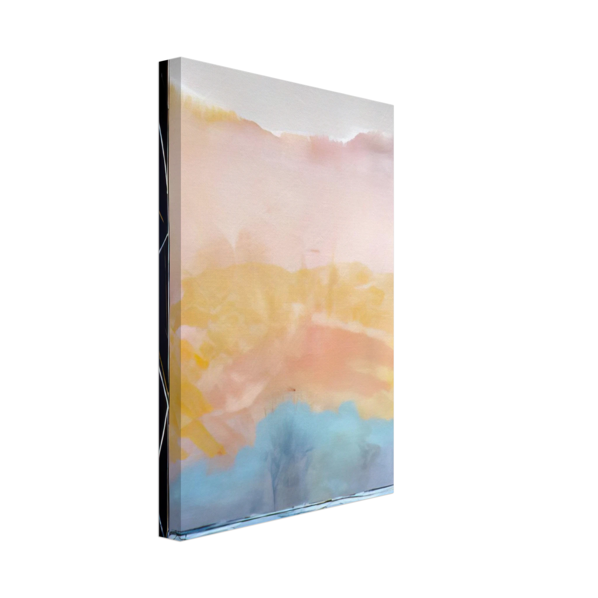 Ronnie Landfield - Where The Creek Hits The Rise - 1988 Canvas - 40x60 cm / 16x24 inches-canvas