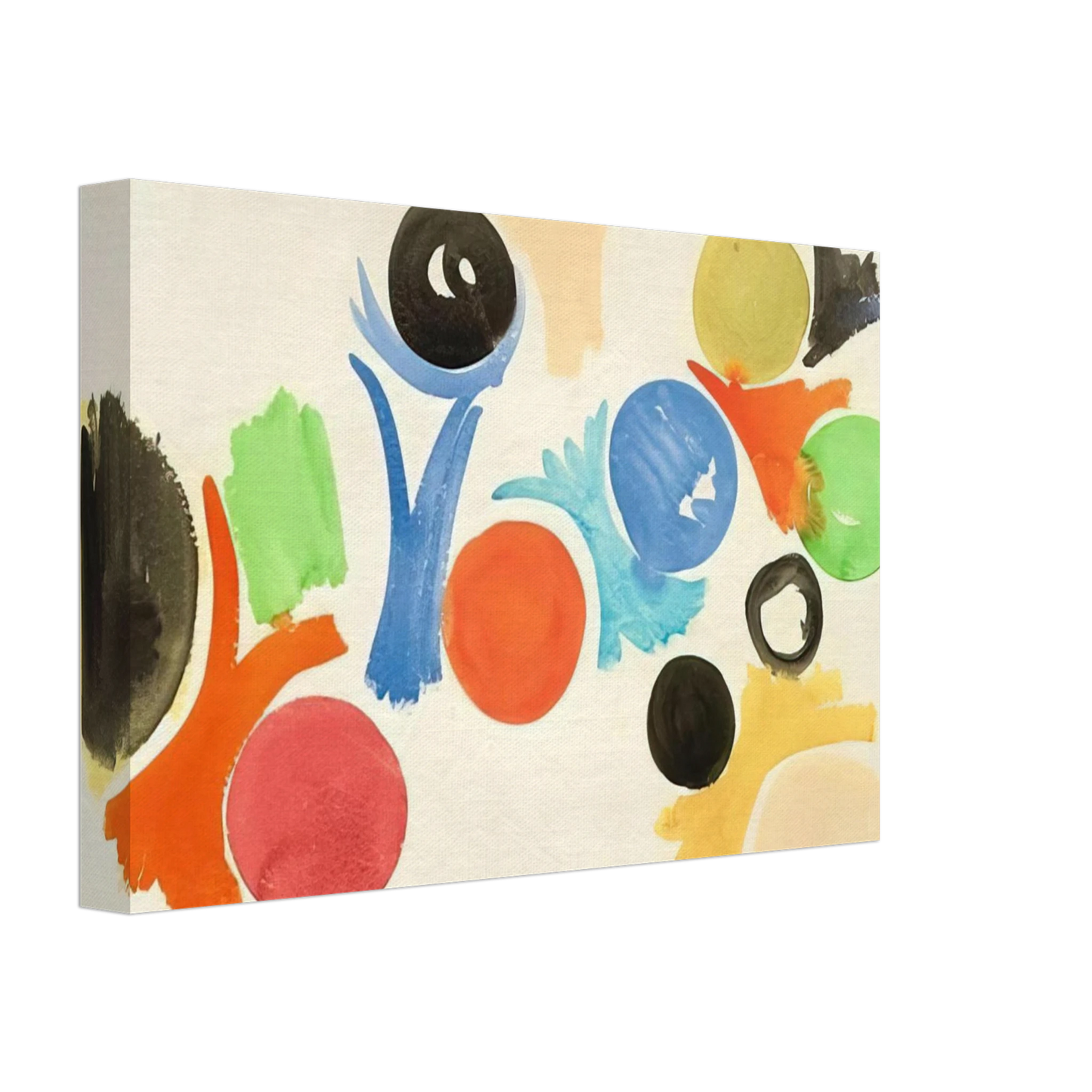 Ernst Wilhelm Nay - Untitled - 1957 Canvas - 40x60 cm / 16x24 inches-canvas