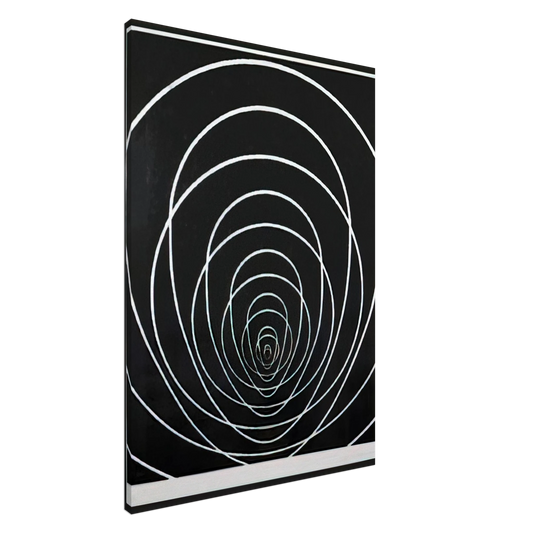 Clarence Holbrook Carter - Concentric Space - 1969 Canvas - 20x30 cm / 8x12 inches-canvas