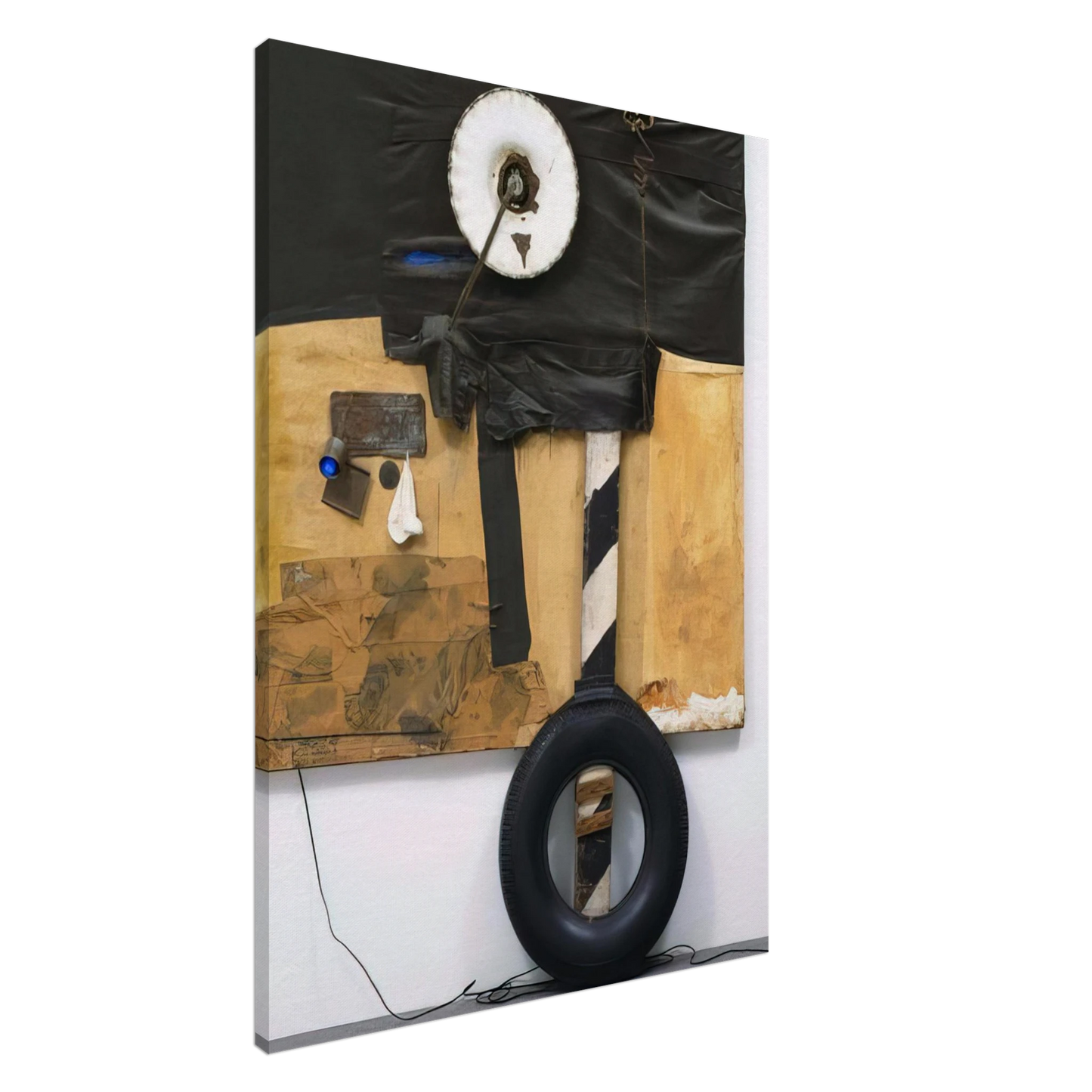 Robert Rauschenberg - FIRST LANDING JUMP 1961 Canvas - 20x30 cm / 8x12 inches-canvas