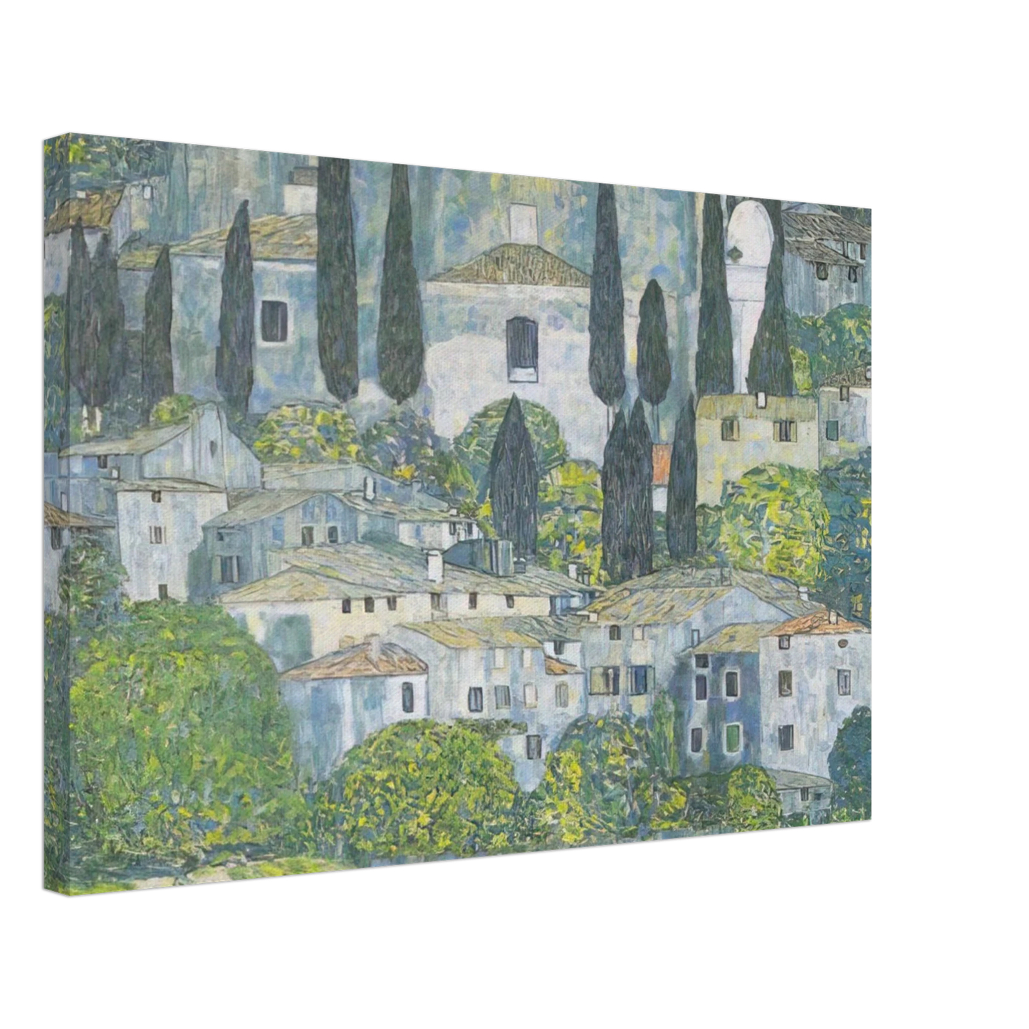 Gustav Klimt - CHRURCH IN CASSONE 1913 Canvas - 70x100 cm / 28x40 inches-canvas