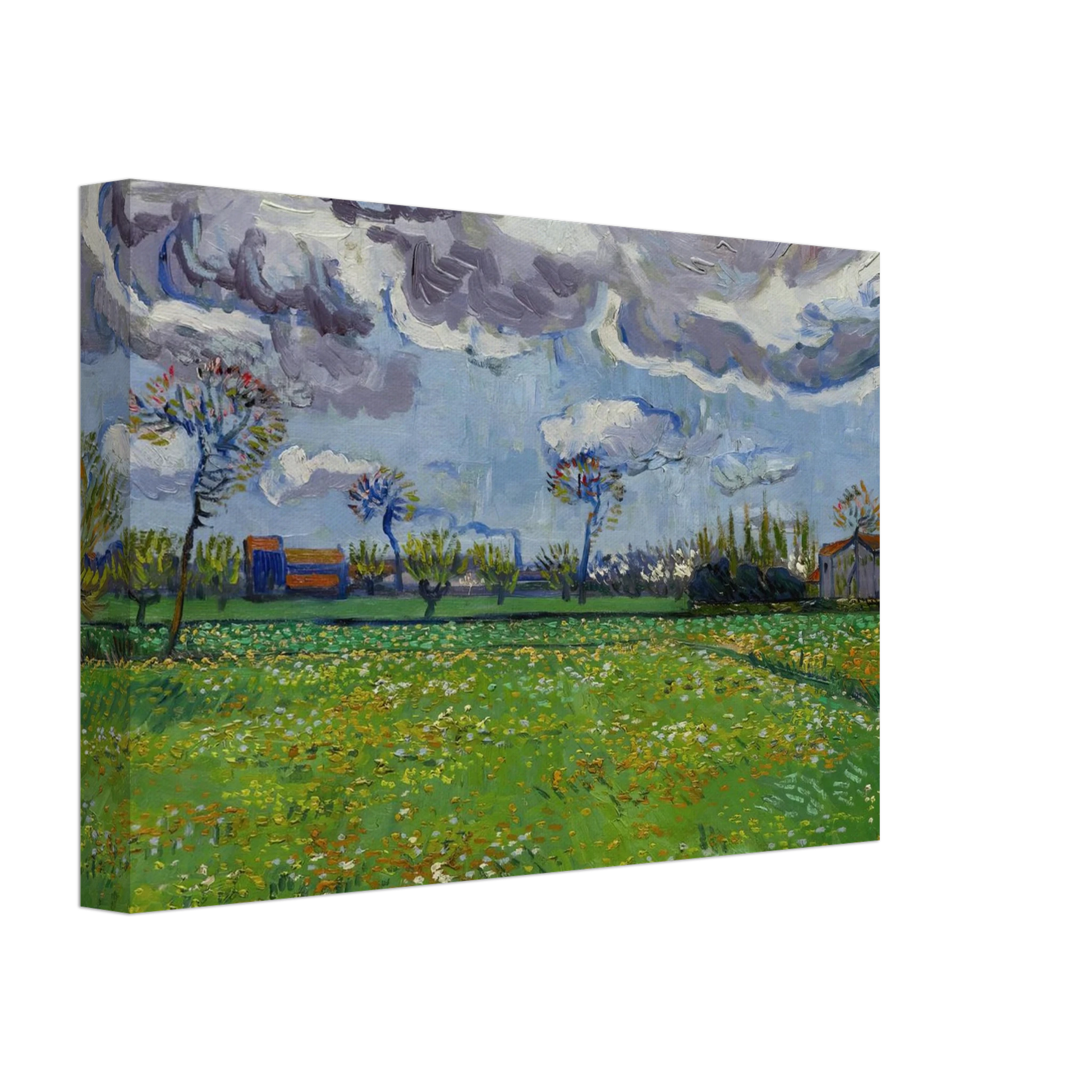Vincent van Gogh - Landscape under a Stormy Sky Canvas - 40x60 cm / 16x24 inches-canvas