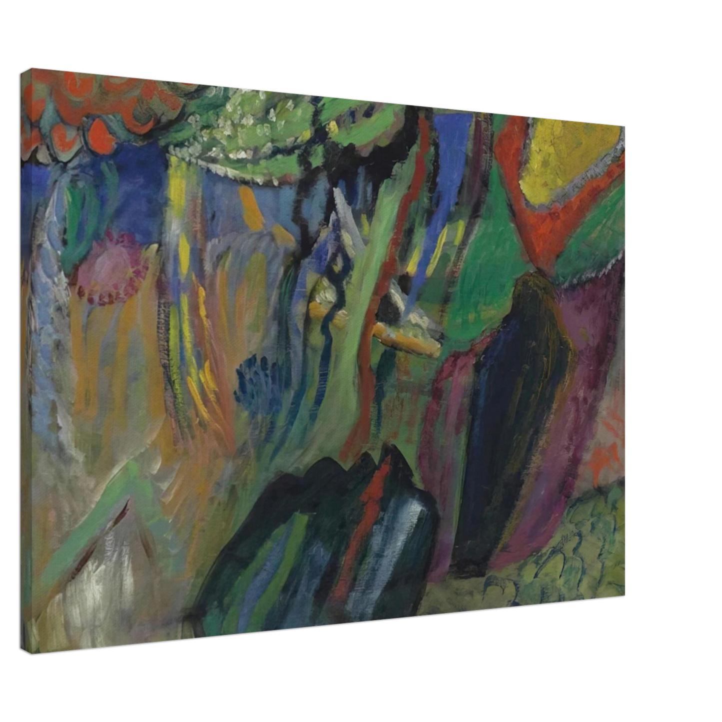 Gabriele Munter - ABSTRACT COMPOSITION Canvas - 20x30 cm / 8x12 inches-canvas
