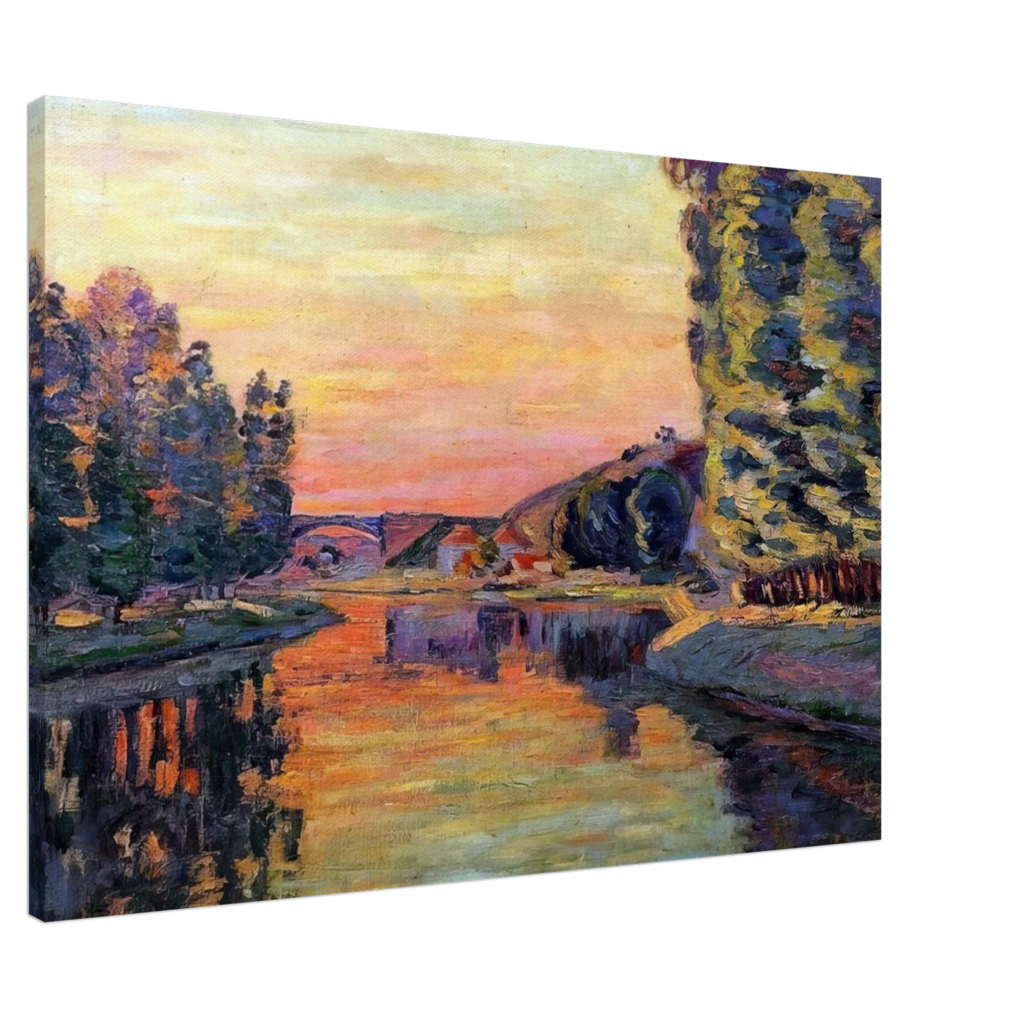 Armand Guillaumin - Moret - 1902 Canvas - 20x30 cm / 8x12 inches-canvas