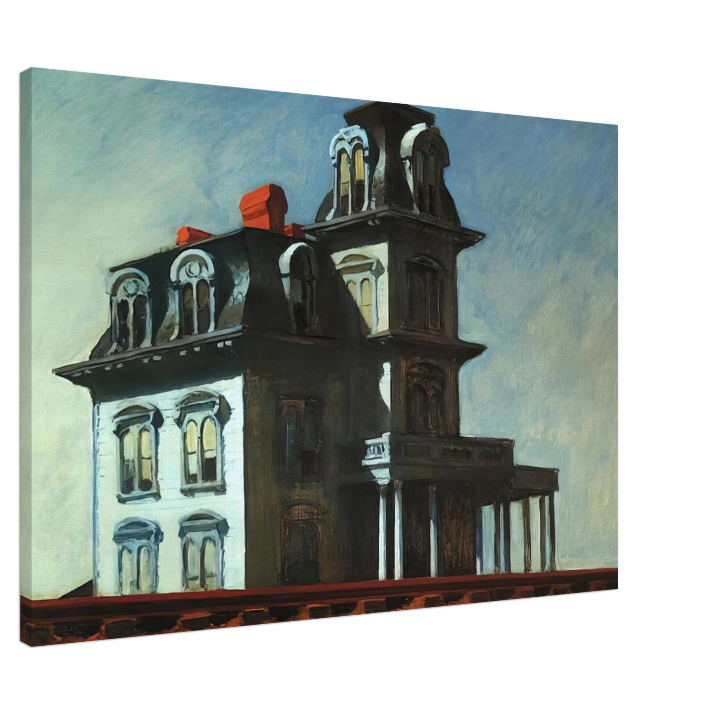 Edward Hopper - House by the Railroad Canvas - 20x30 cm / 8x12 inches-canvas