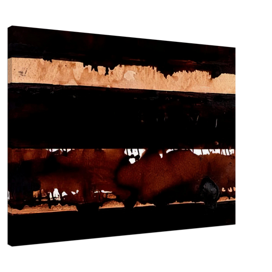 Pierre Soulages - B-Walnut Stain - 2004 Canvas - 20x30 cm / 8x12 inches-canvas