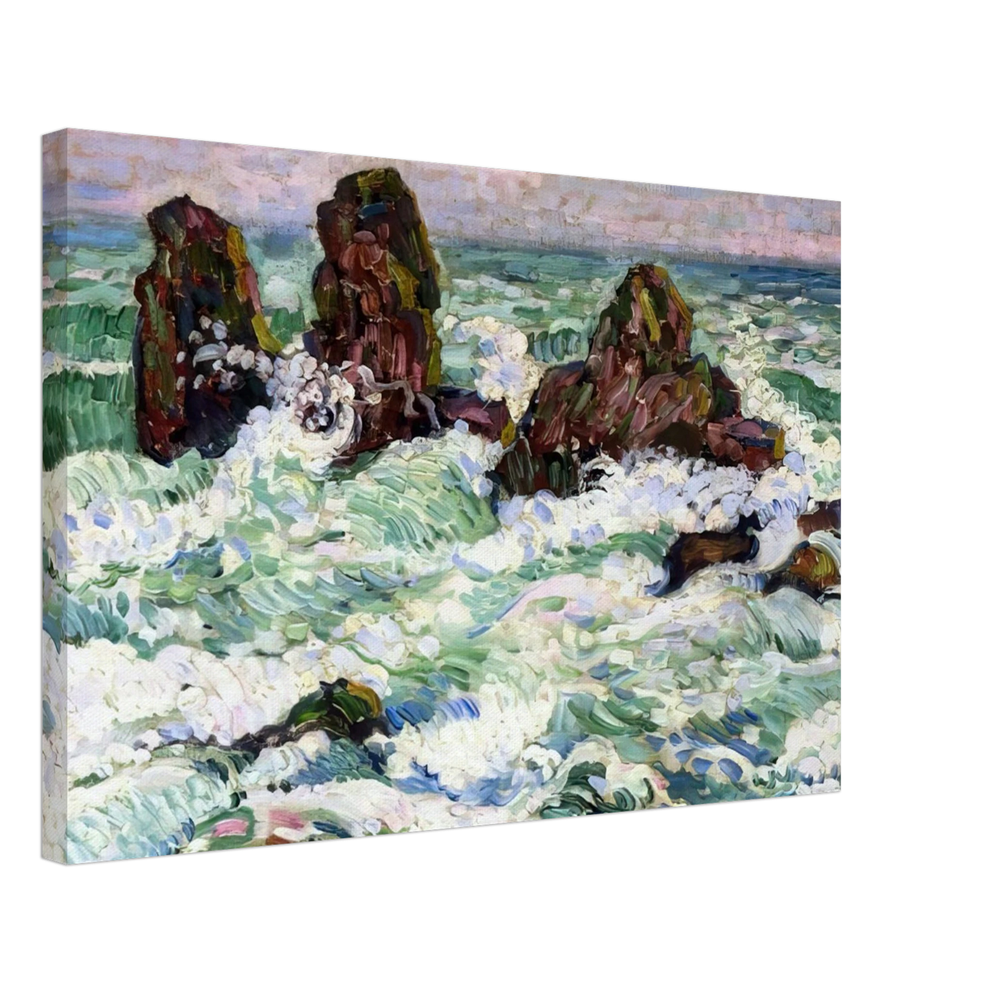 Theo van Rysselberghe - THE ROCKS 1908 Canvas - 70x100 cm / 28x40 inches-canvas