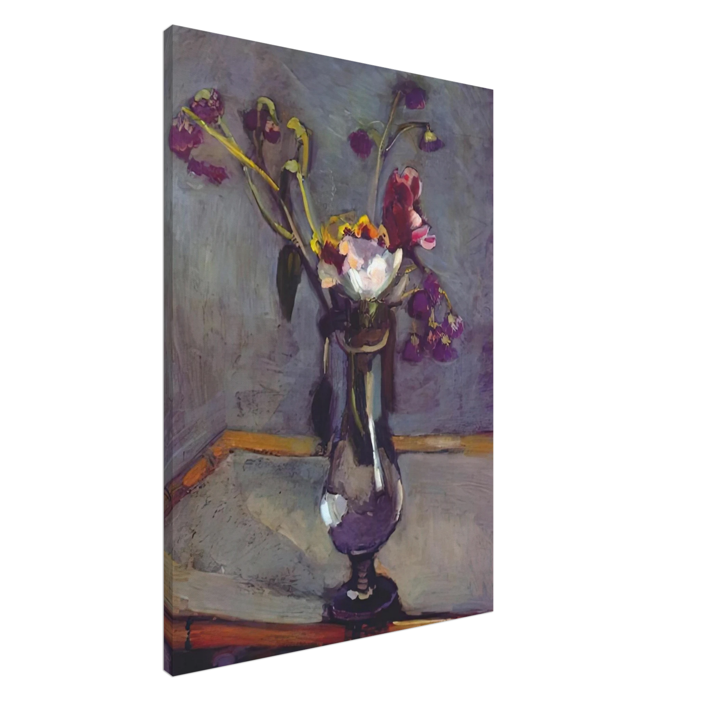 Henri Matisse - BOUQUET ON A BAMBOO TABLE 1903 Canvas - 20x30 cm / 8x12 inches-canvas