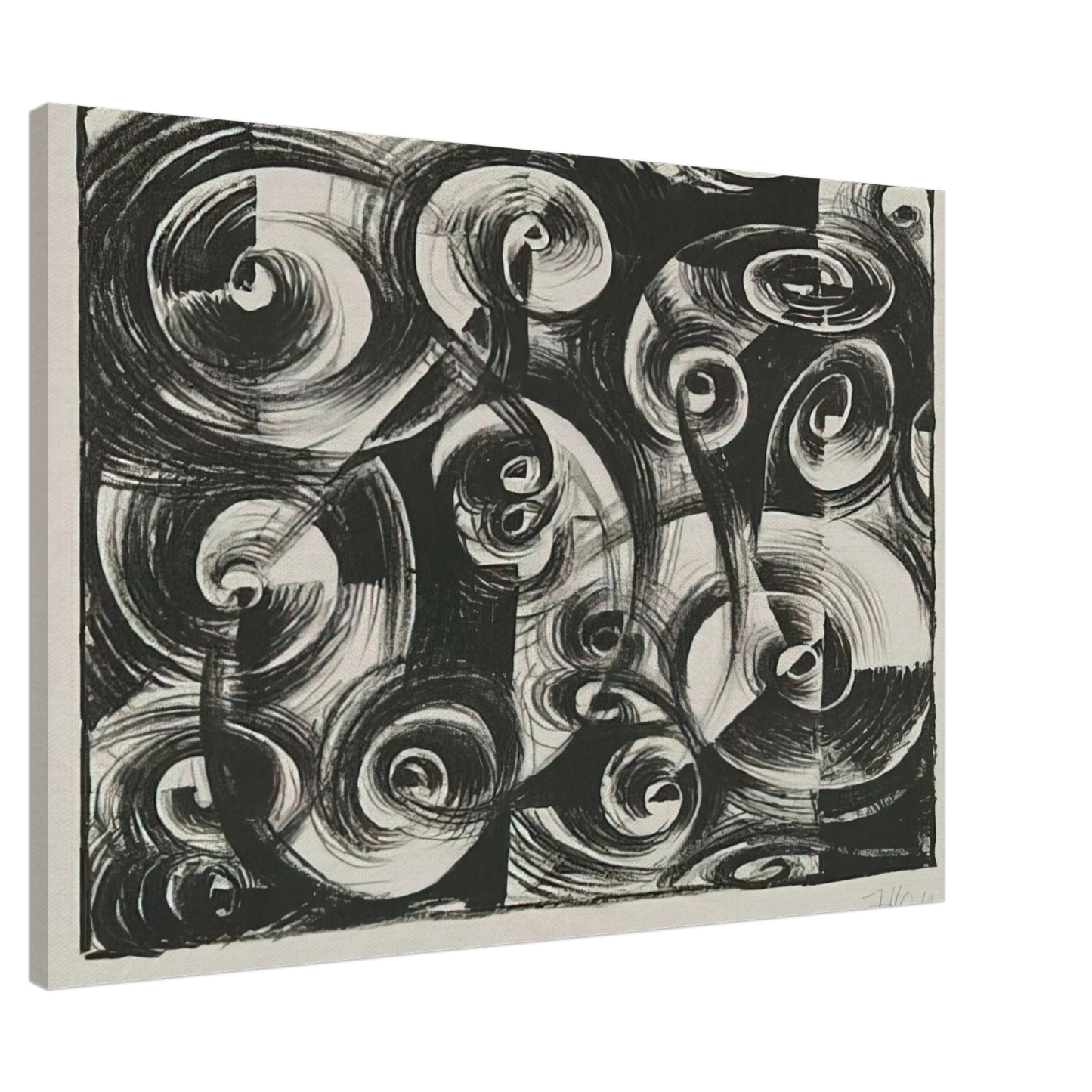 Johannes Itten - Linienrhythmus - 1919 Canvas - 20x30 cm / 8x12 inches-canvas