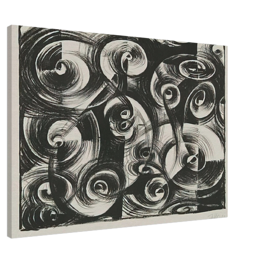 Johannes Itten - Linienrhythmus - 1919 Canvas - 20x30 cm / 8x12 inches-canvas