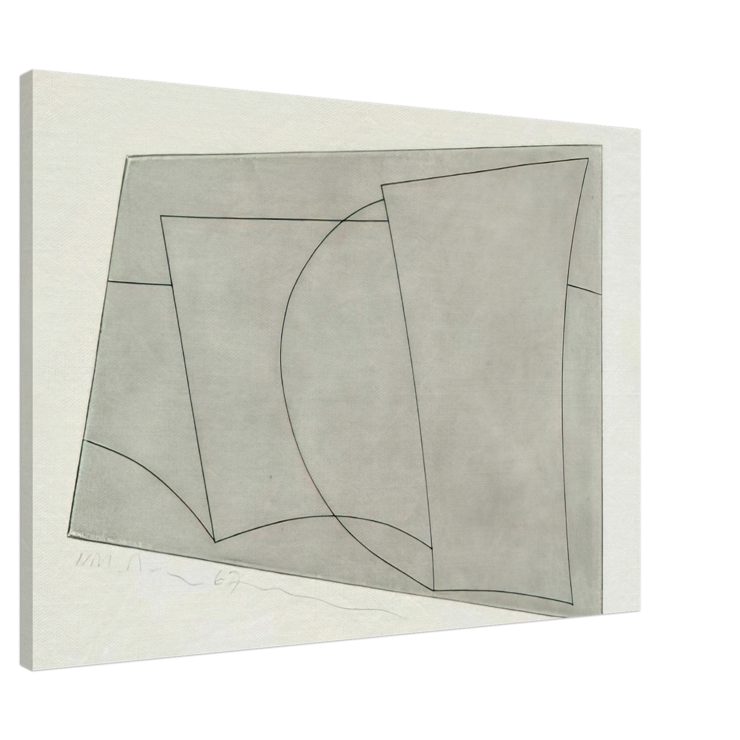 Ben Nicholson - Aegean 2 - 1967 Canvas - 20x30 cm / 8x12 inches-canvas