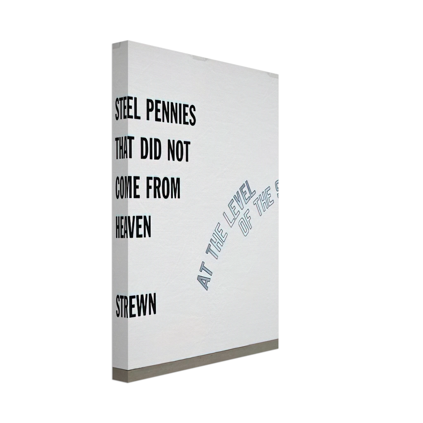 Lawrence Weiner - Steel Pennies That... - 2008 Canvas - 70x100 cm / 28x40 inches-canvas