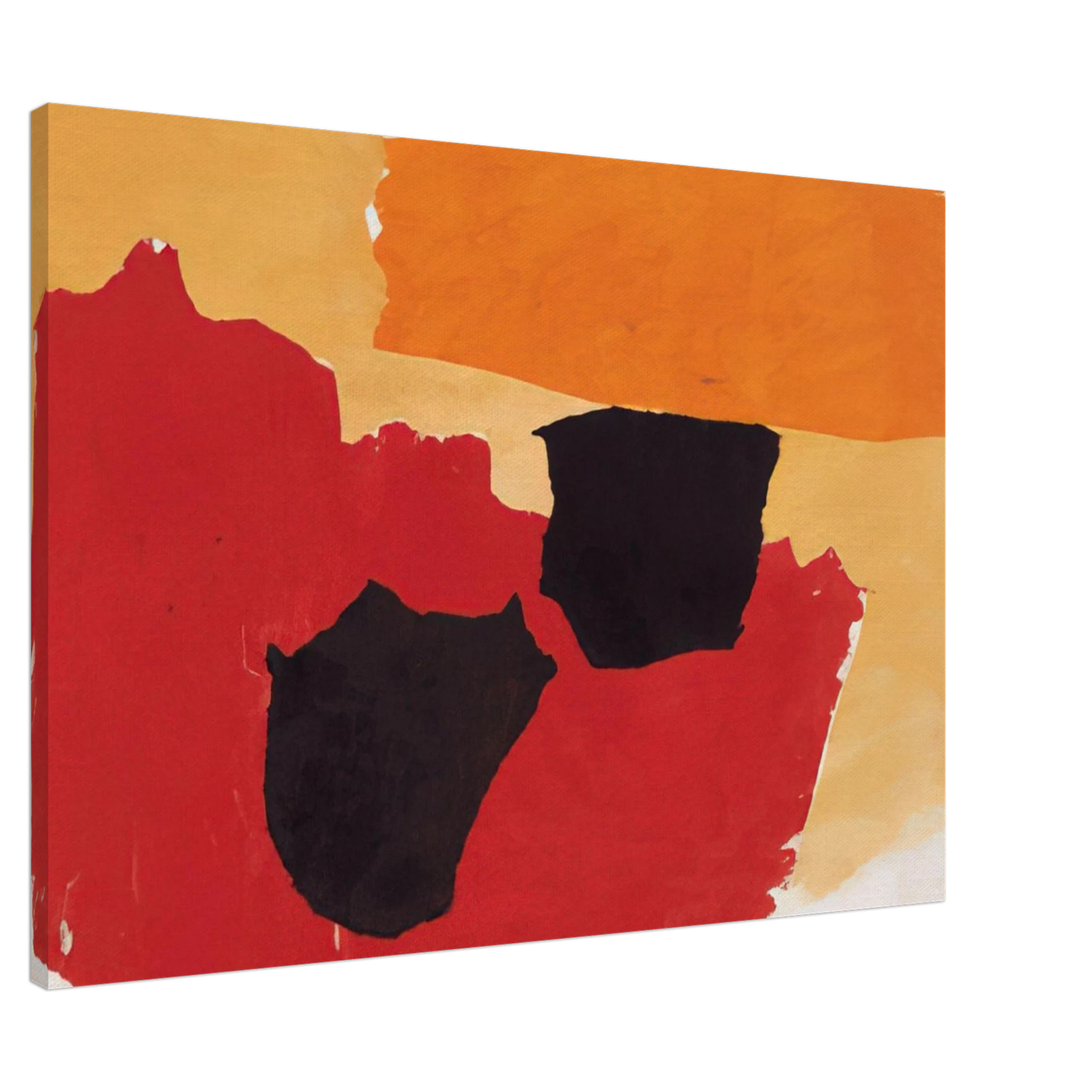 Esteban Vicente - ORANGE RED BLACK 1962 Canvas - 20x30 cm / 8x12 inches-canvas