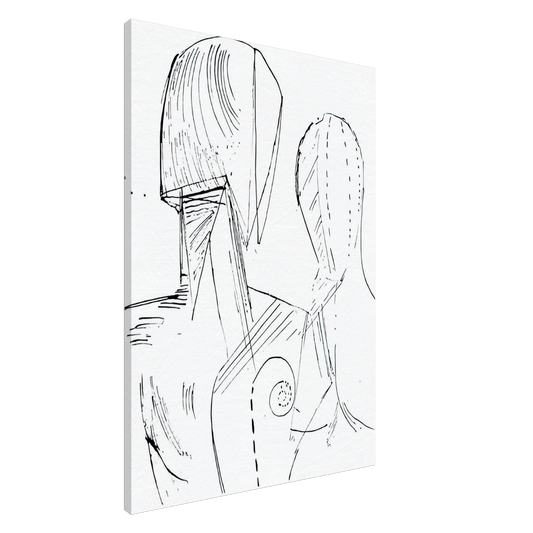 Giorgio de Chirico - TWO MANNEQUINS Canvas - 20x30 cm / 8x12 inches-canvas