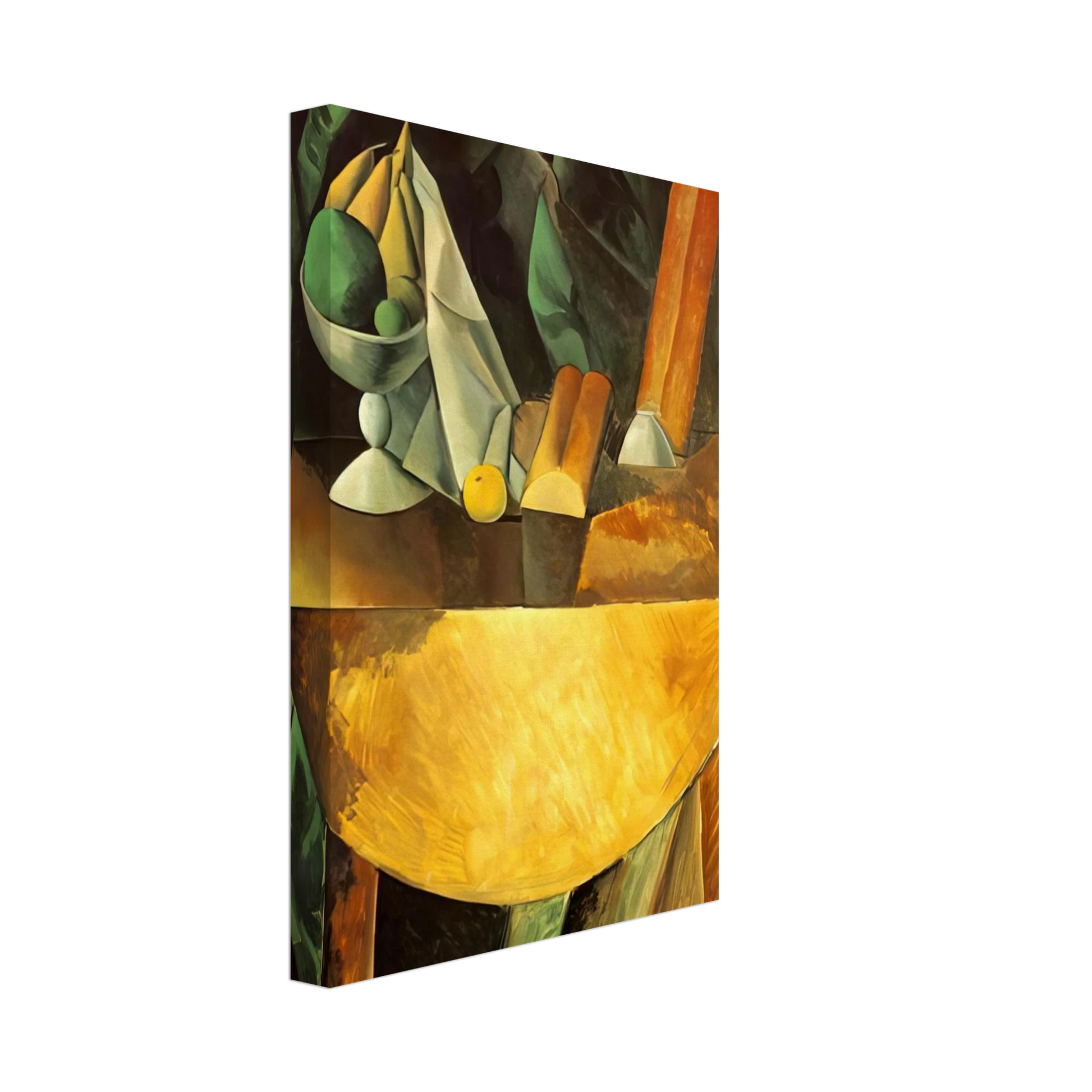 Pablo Picasso - Bread and dish with fruits on the table Canvas - 70x100 cm / 28x40 inches-canvas